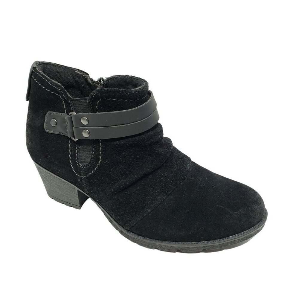 Earth Origins Odel Ankle Boots Booties Size‎ 6 Black Suede Leather